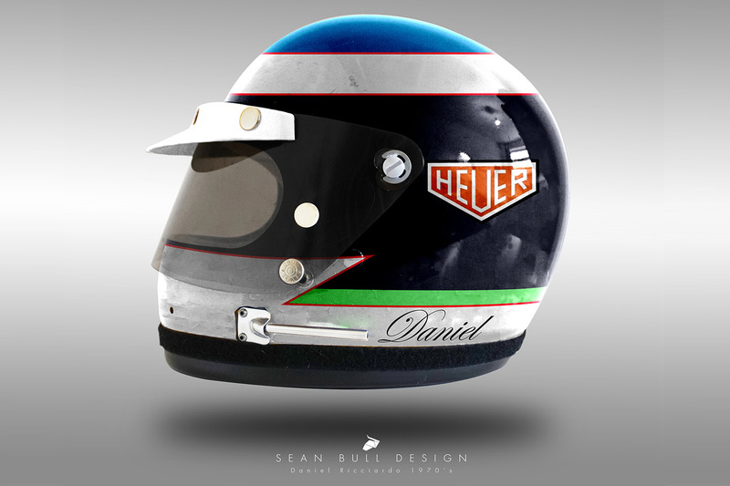 Casco concepto 1970 de Daniel Ricciardo