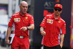 Jock Clear, Chief Engineer, Ferrari e Kimi Raikkonen, Ferrari