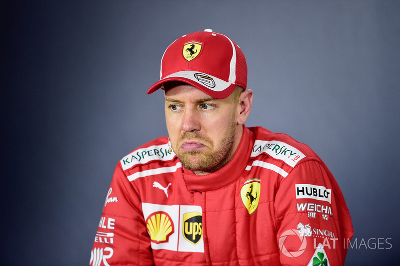 Sebastian Vettel, Ferrari in the Press Conference