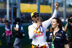 Daniel Ricciardo, Red Bull Racing, lors de la parade des pilotes