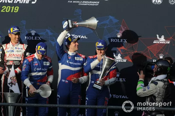 P1 Podio, #11 SMP Racing BR Engineering BR1: Mikhail Aleshin, Vitaly Petrov, Stoffel Vandoorne 