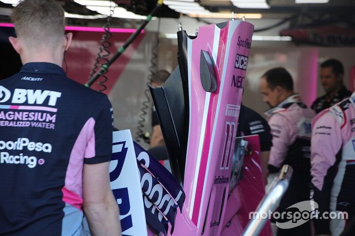 Detalle de ala delantera Racing Point RP19