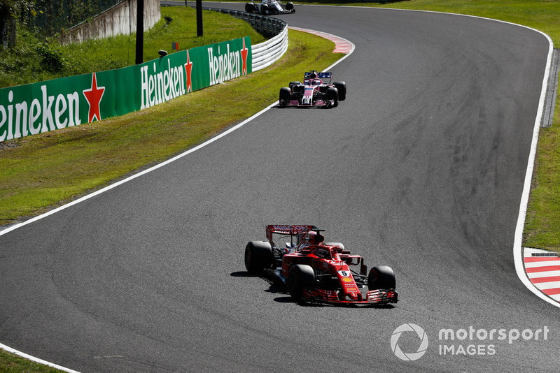 Себастьян Феттель, Ferrari SF71H, Серхіо Перес, Racing Point Force India VJM11