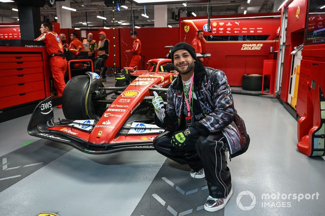 Scuderia Ferrari Puma convidado Marcell Jacobs velocista italiano