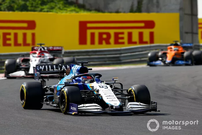 George Russell, Williams FW43B, Kimi Raikkonen, Alfa Romeo Racing C41