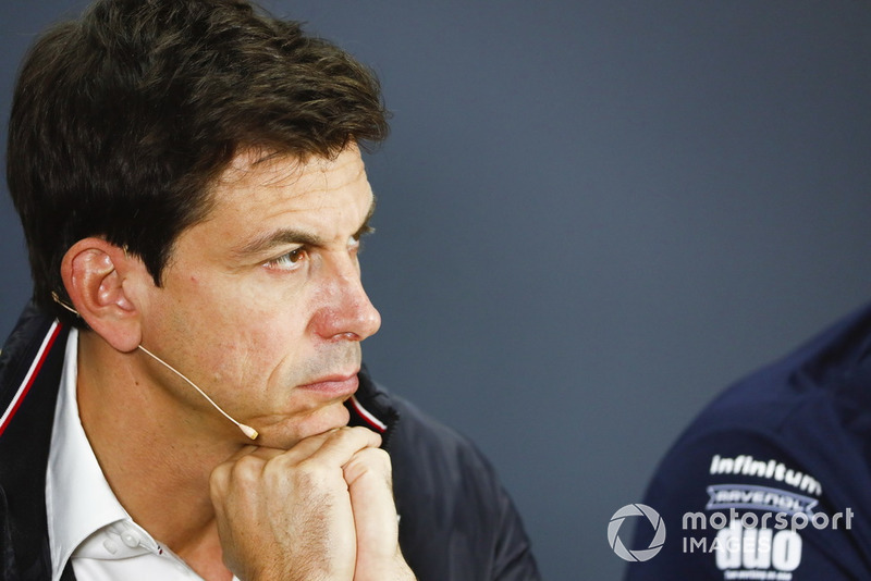 Toto Wolff, Mercedes AMG F1 Director of Motorsport in a press conference