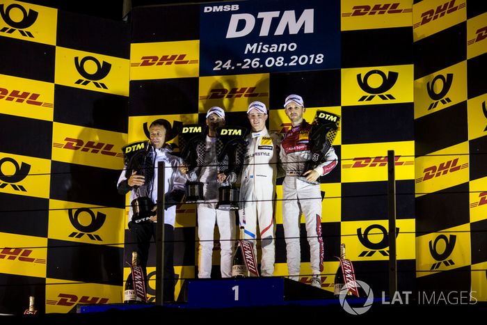 Podio: Joel Eriksson, BMW Team RBM, Edoardo Mortara, Mercedes-AMG Team HWA y René Rast, Audi Sport Team Rosberg