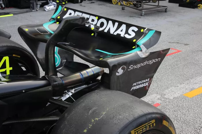 Mercedes W14 detalles técnicos