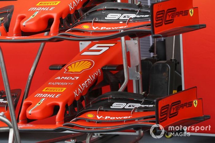 Morros y alerones delanteros del Ferrari SF90