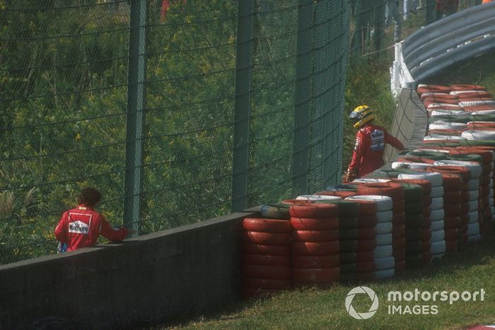 Alain Prost, Ferrari, et Ayrton Senna, McLaren