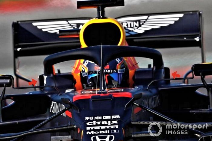 El halo del Red Bull Racing RB16