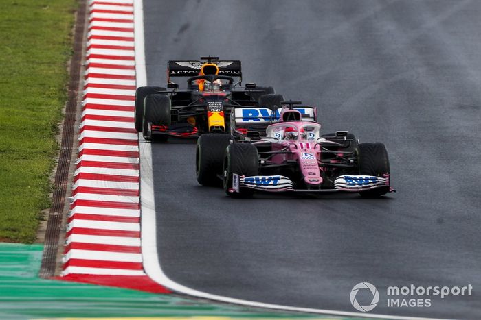 Sergio Pérez, Racing Point RP20, Max Verstappen, Red Bull Racing RB16