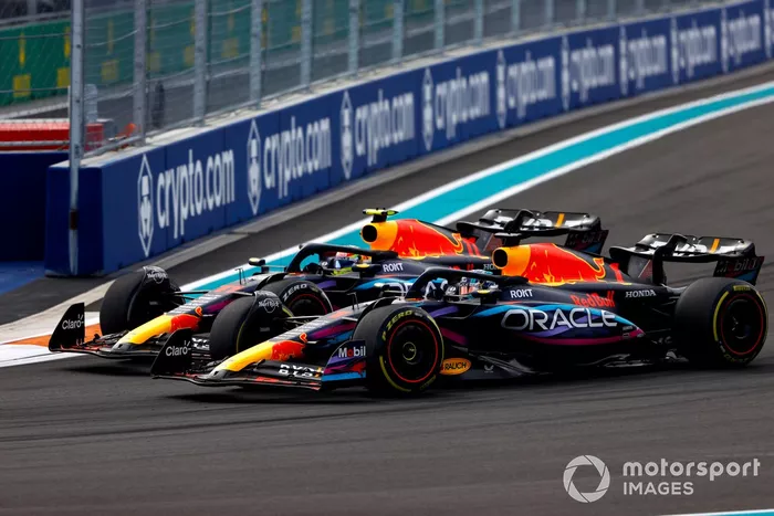 レッドブルはアメリカ3戦で特別カラーリングを実施。マイアミGPでは公募からグラフィックデザイン専攻の学生が考案したカラーリングが選ばれた。