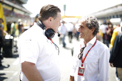 Zak Brown, directeur exécutif du McLaren Technology Group, Alain Prost