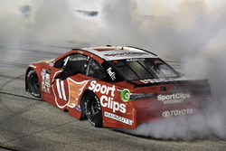 Race winner Denny Hamlin, Joe Gibbs Racing Toyota