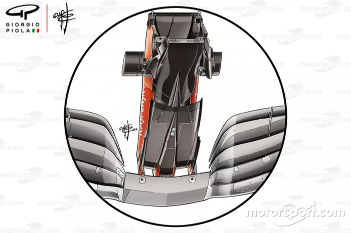 Onderkant van de neus van de Ferrari SF90
