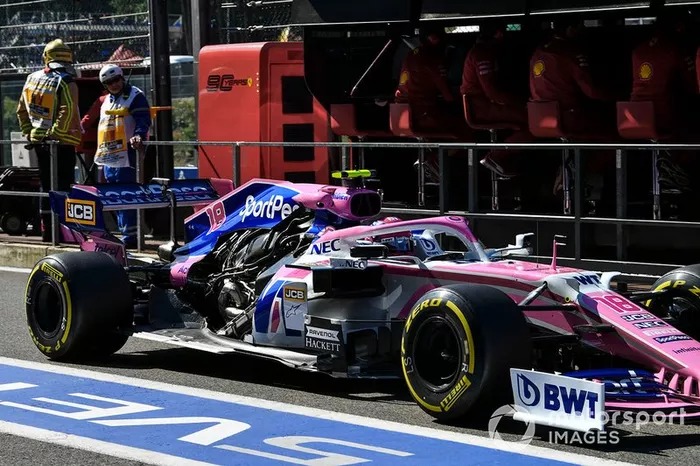 Lance Stroll, Racing Point RP19 sin la cubierta motor
