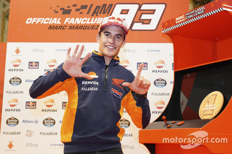 Марк Маркес, Repsol Honda Team, святкує у Сервері, Іспанія, перемогу у чемпіонаті світу 2018 року