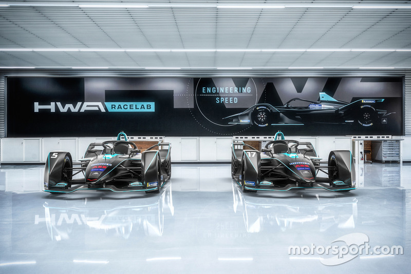 La decoración del equipo HWA Racelab de Fórmula E