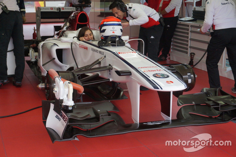 Colombian Racing Driver Tatiana Calderón at Formula 1 Sauber Testing