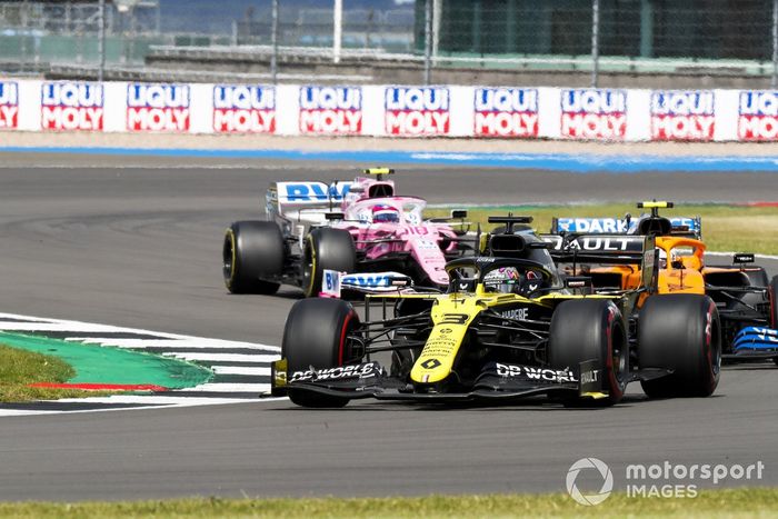 Daniel Ricciardo, Renault F1 Team R.S.20, Lando Norris, McLaren MCL35, Lance Stroll, Racing Point RP20