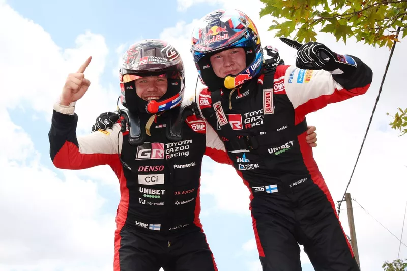 Vincitore Kalle Rovanperä, Jonne Halttunen, Toyota Gazoo Racing WRT Toyota GR Yaris Rally1