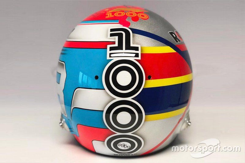 El casco de George Russell, Williams FW42