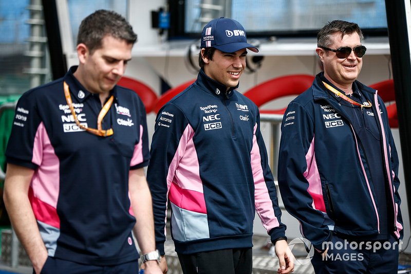 Lance Stroll, Racing Point, in the pits