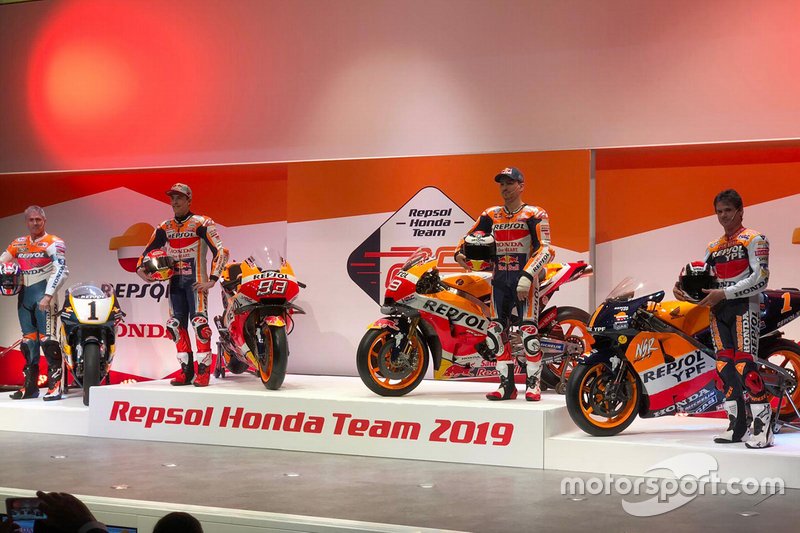 Mick Doohan, Alex Criville, Marc Márquez and Jorge Lorenzo, Repsol Honda Team
