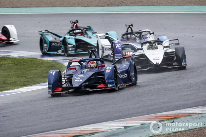 Robin Frijns, Envision Virgin Racing, Audi e-tron FE07, Edoardo Mortara, Venturi Racing, Silver Arrow 02, Jake Dennis, BMW i Andretti Motorsport, BMW iFE.21, Mitch Evans, Jaguar Racing, Jaguar I-TYPE 5