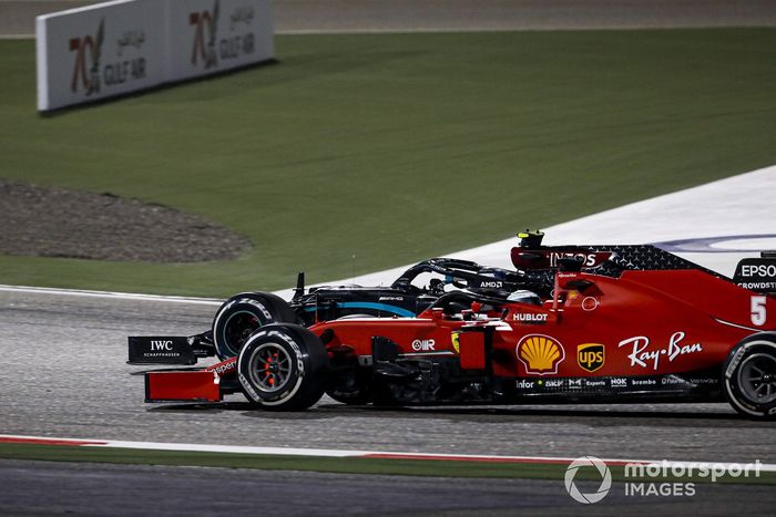 Valtteri Bottas, Mercedes F1 W11, Sebastian Vettel, Ferrari SF1000
