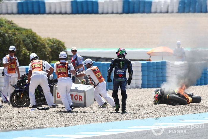 Caída de Franco Morbidelli, Yamaha Factory Racing