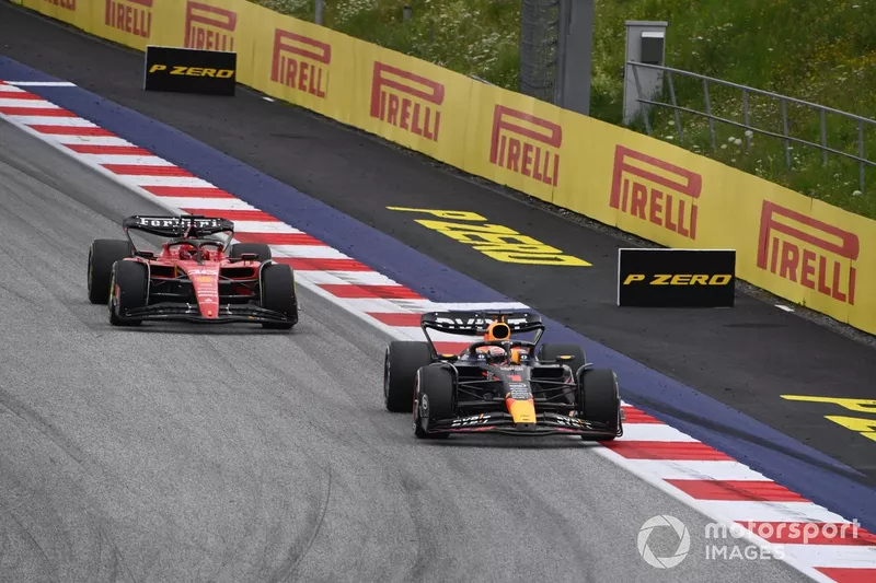 Max Verstappen, Red Bull Racing RB19, Charles Leclerc, Ferrari SF-23