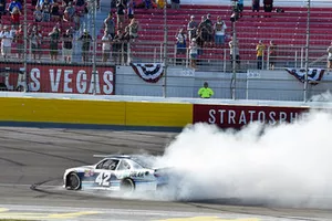 Race winner Ross Chastain, Chip Ganassi Racing, Chevrolet Camaro DC Solar
