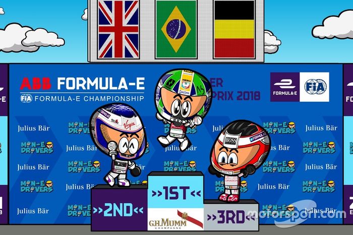 El podio del ePrix de Zurich 2017/2018, por MinEDrivers