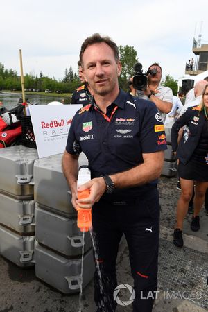 Christian Horner, Red Bull Racing Team Principal at the raft race