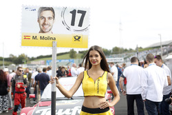 Grid girl of Miguel Molina Audi Sport Team Abt Sportsline, Audi RS 5 DTM