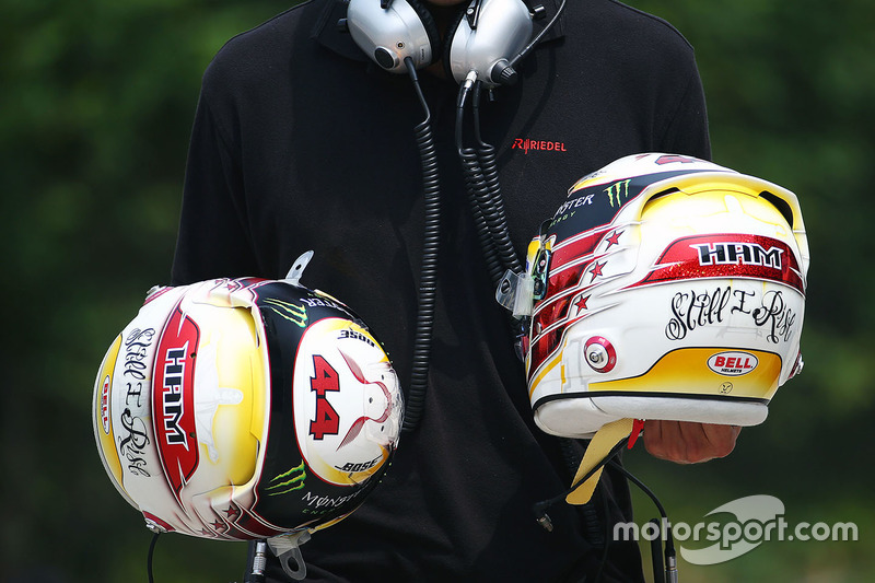 Il casco di Lewis Hamilton, Mercedes AMG F1 Team