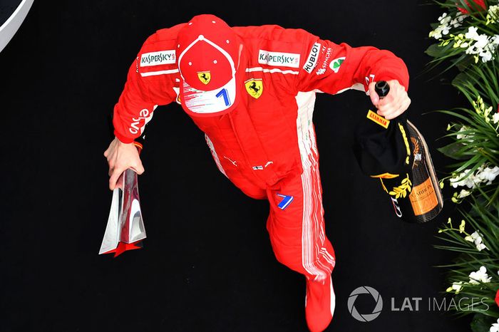 Kimi Raikkonen, Ferrari en el podio