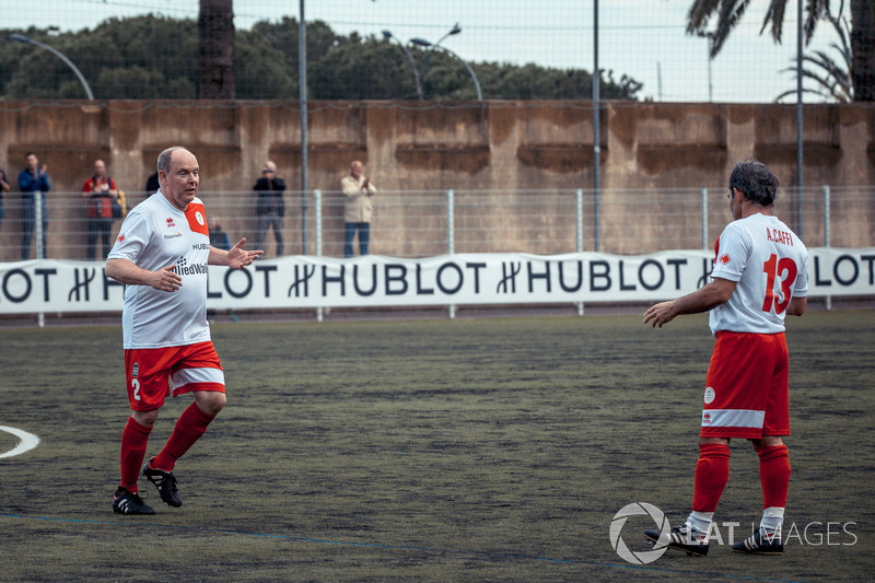 Príncipe Alberto de Mónaco y Alex Caffi