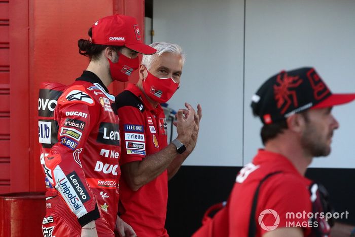Francesco Bagnaia, Equipo Ducati, Davide Tardozzi, Director del Equipo Ducati