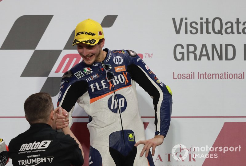 Podio: il vincitore della gara Lorenzo Baldassarri, Pons HP40