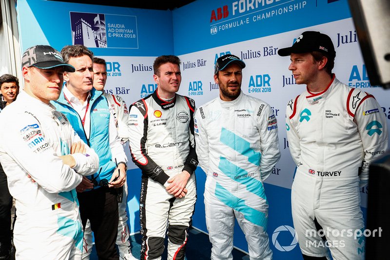 Stoffel Vandoorne, HWA Racelab, Alejandro Agag, CEO, Formula E, Oliver Rowland, Nissan e.Dams, Gary Paffett, HWA Racelab, Oliver Turvey, NIO Formula E Team