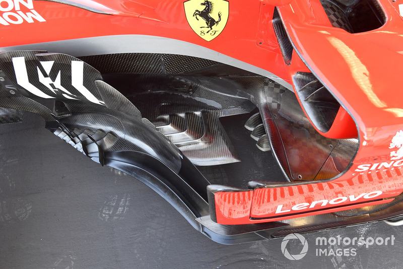 Ferrari SF71H bargeboard, részlet