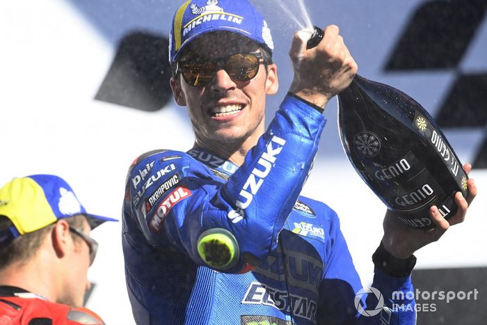 Podio: segundo lugar Joan Mir, Team Suzuki MotoGP