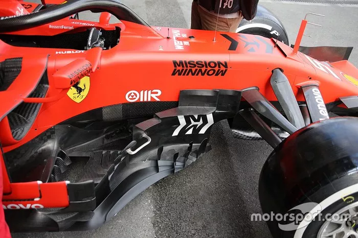 Detalle técnico de Ferrari