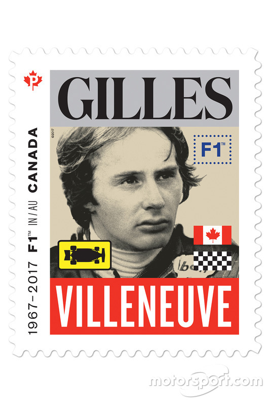 Sello de correos de Gilles Villeneuve
