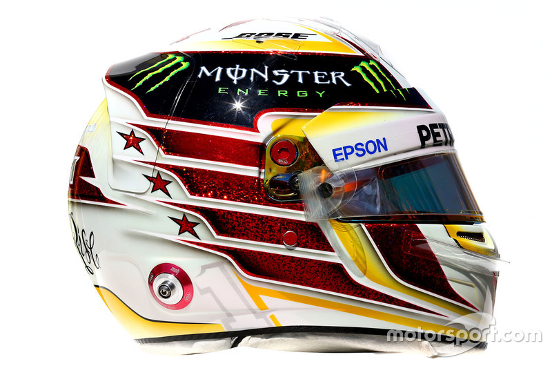 Il casco di Lewis Hamilton, Mercedes AMG F1