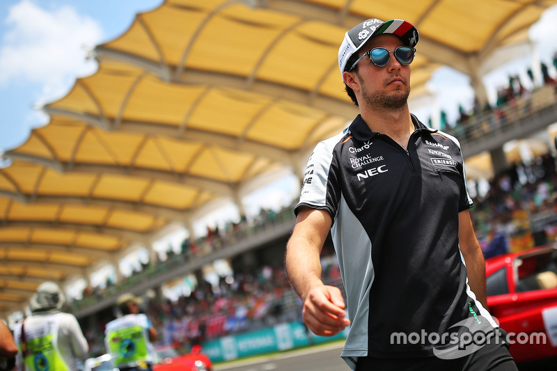 Sergio Pérez, Sahara Force India F1 en el desfile de pilotos