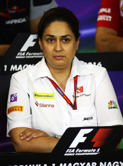 Monisha Kaltenborn, team principal Sauber lors de la conférence de presse de la FIA
